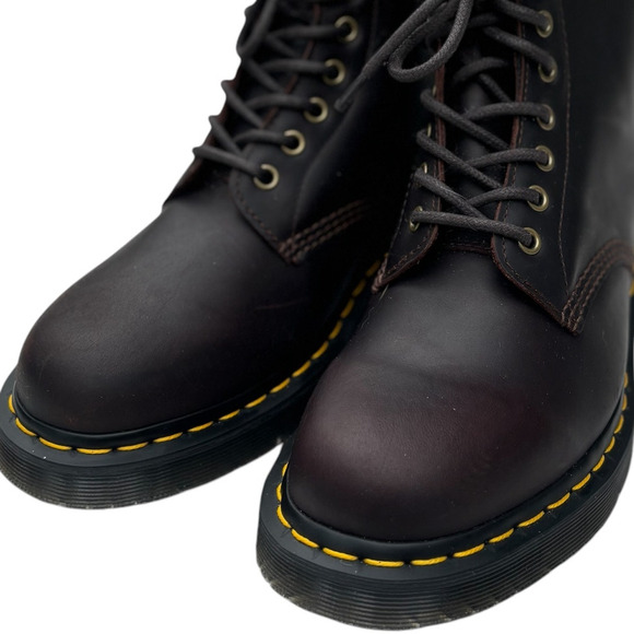 Dr Martens Combat Boot Dark Brown Leather Wintergrip Womens Size 9 - Picture 5 of 11